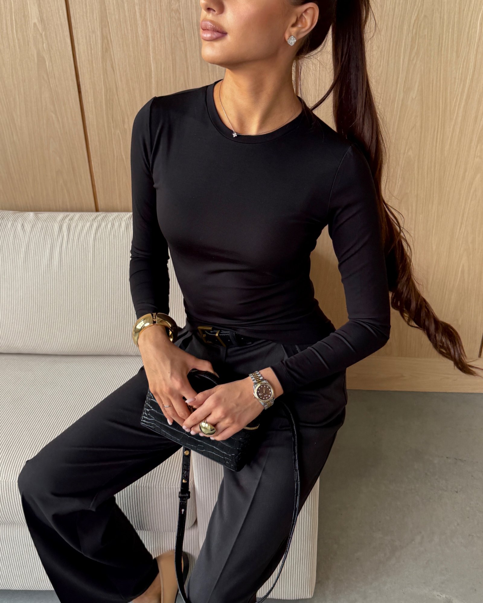 Лонгслів skin Колір: Чорний; Розмір: С