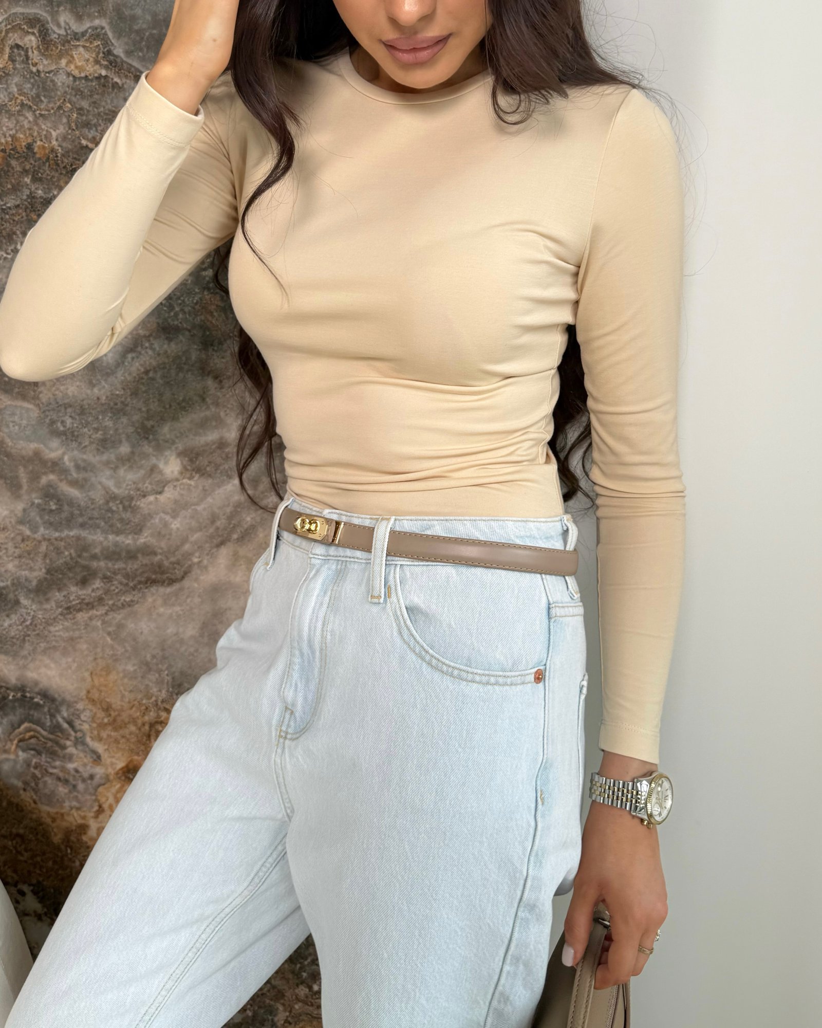 Лонгслів skin Колір: ваніль; Розмір: Хс