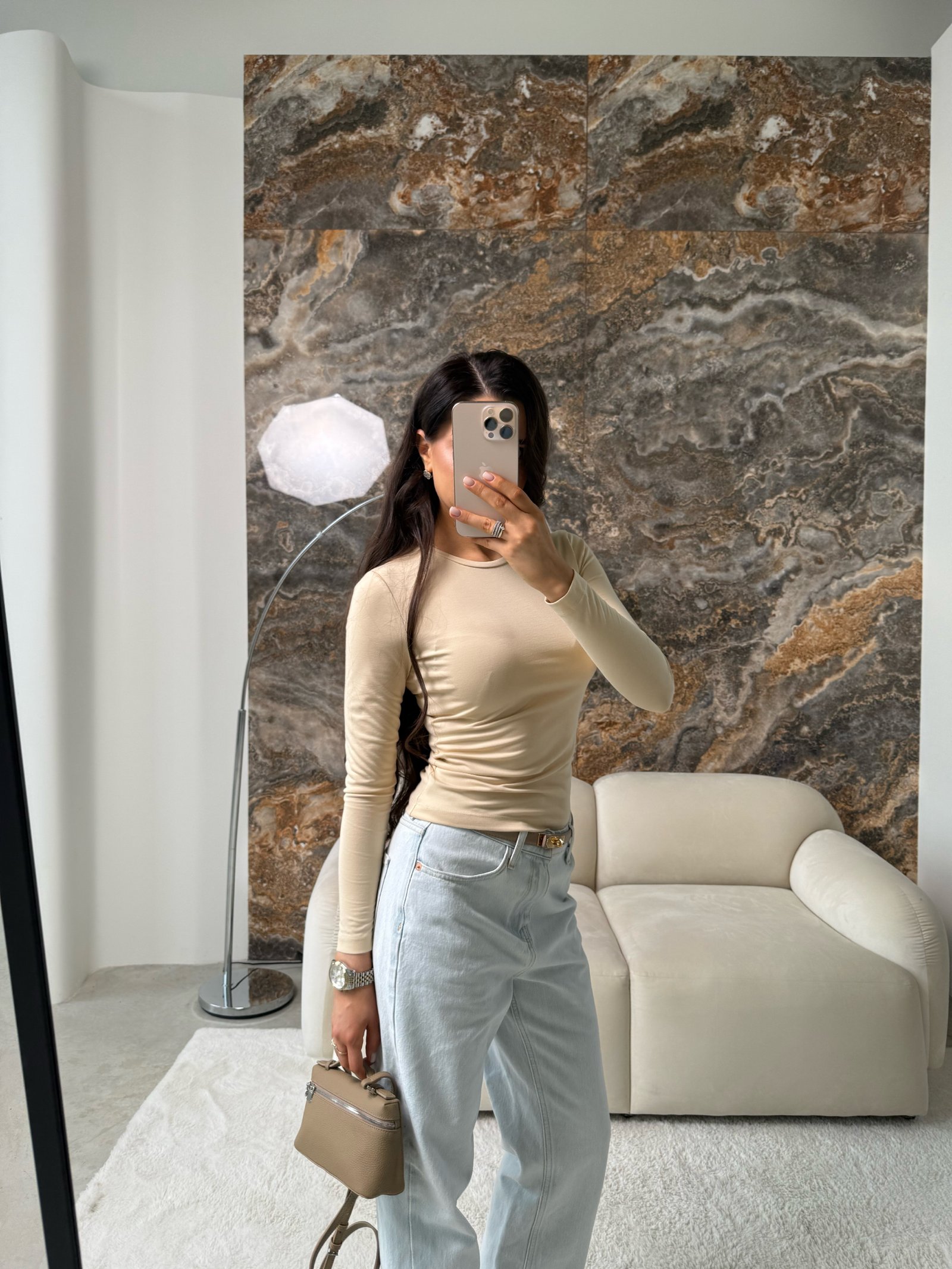 Лонгслів skin Колір: ваніль; Розмір: М