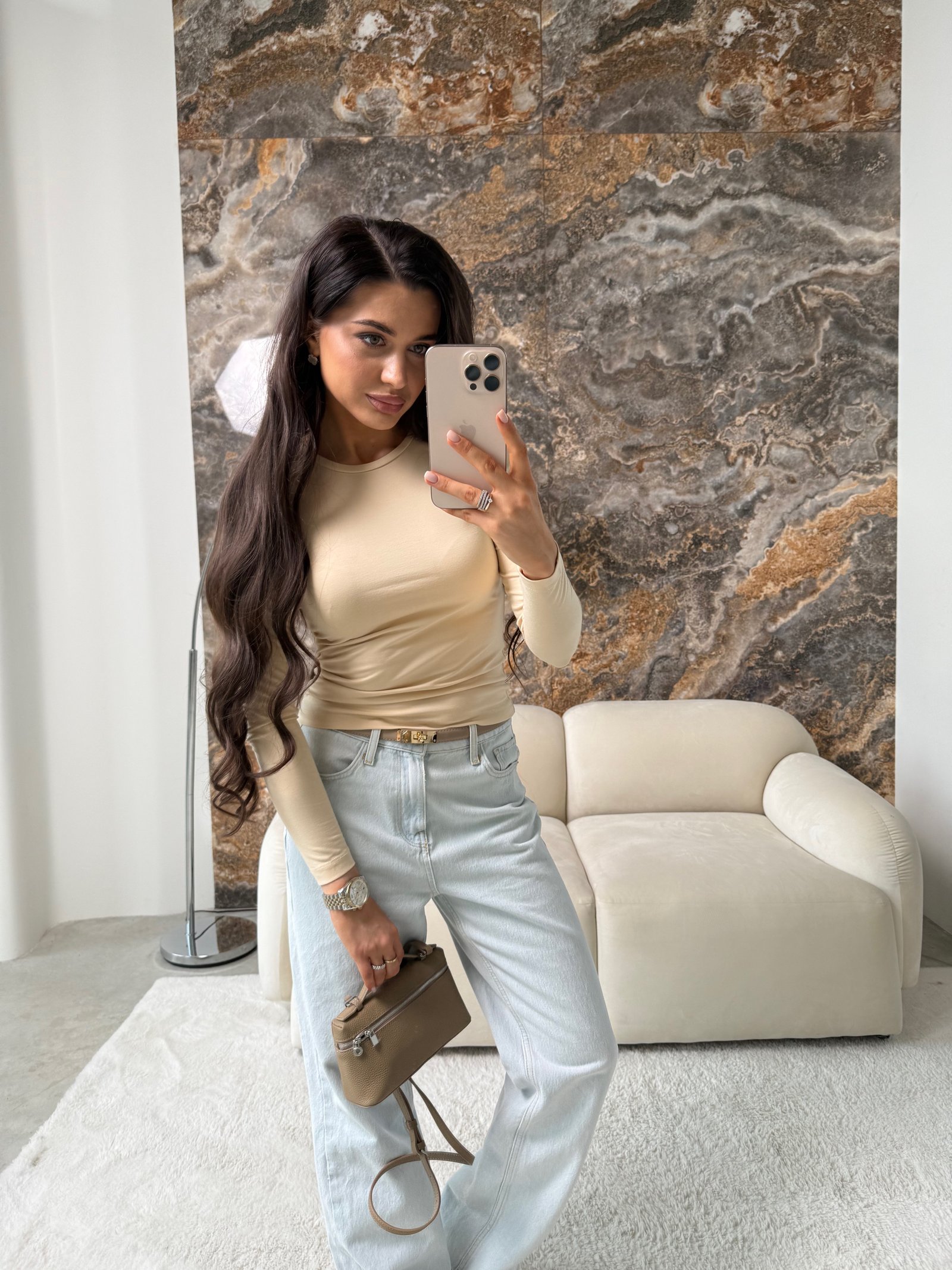 Лонгслів skin Колір: ваніль; Розмір: М