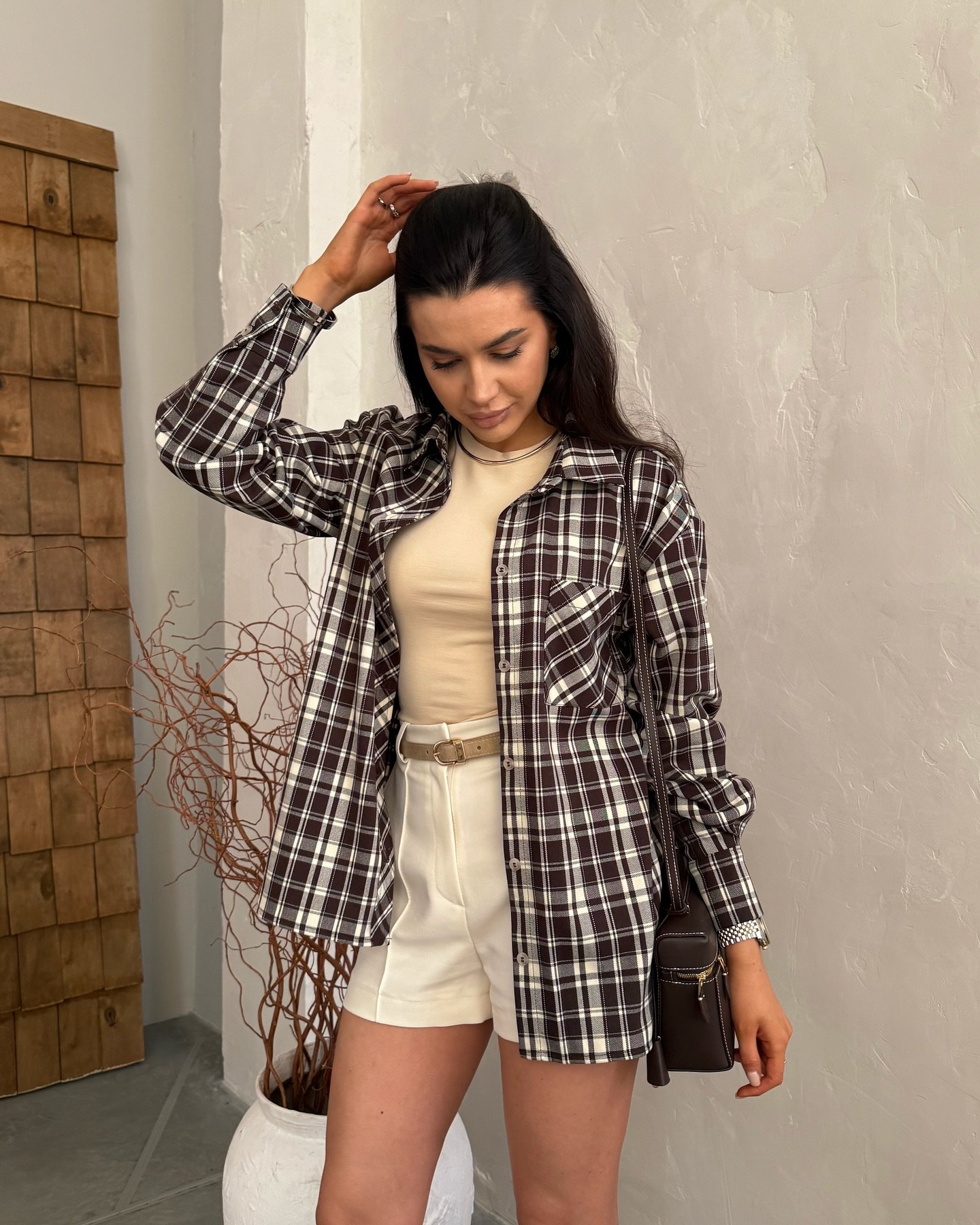 Сорочка костюмна Колір: Шоколадний