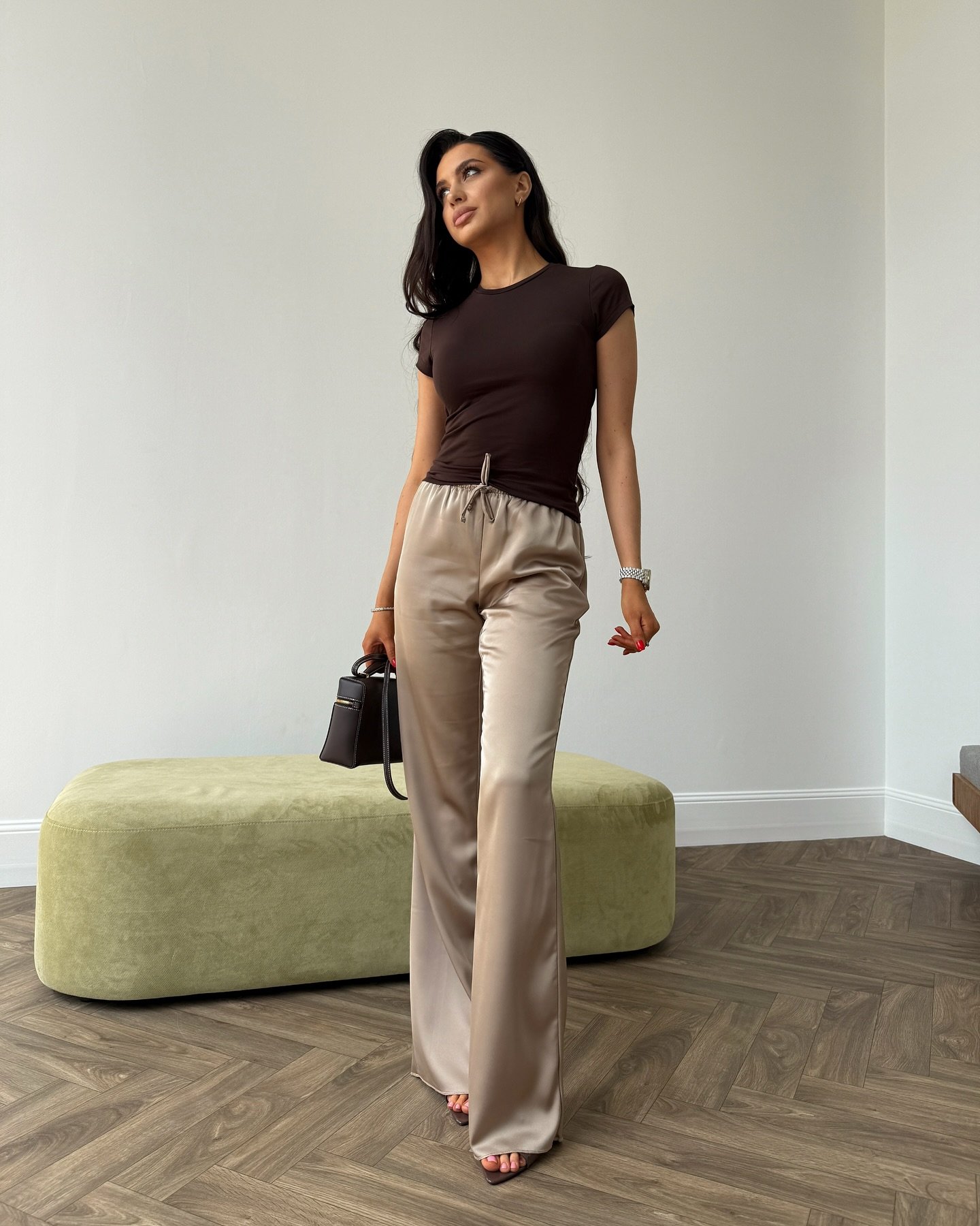 Штани сатин Колір: Бежевий; Розмір: М