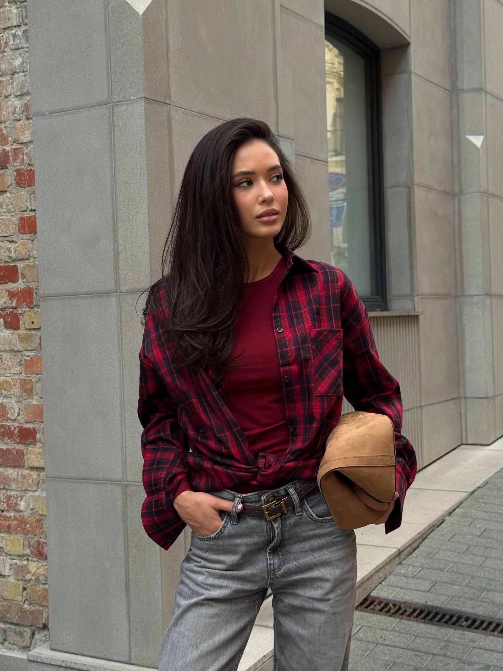 Сорочка костюмна Колір: Бордовий