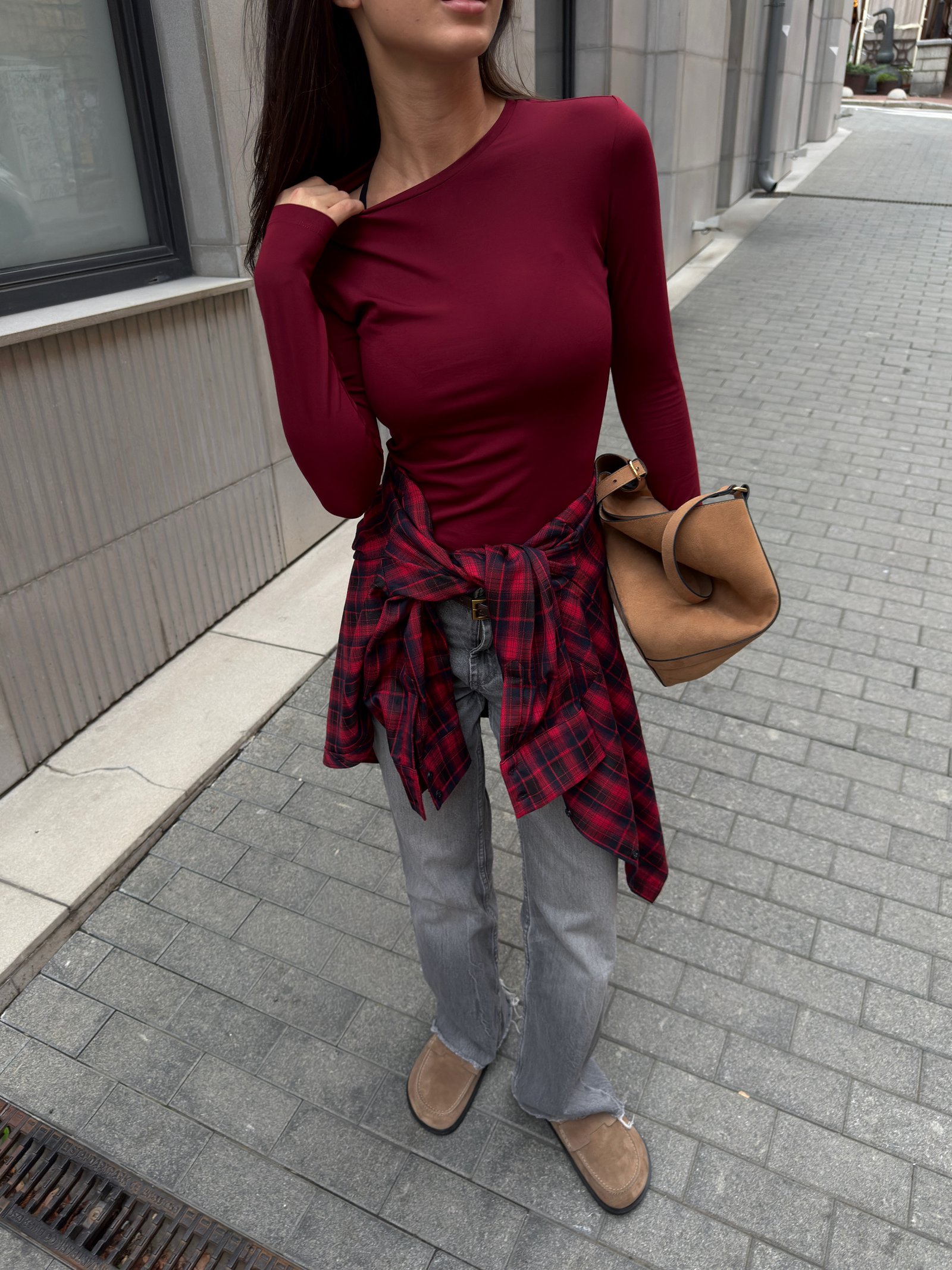 Лонгслів skin Колір: Бордо; Розмір: Хс