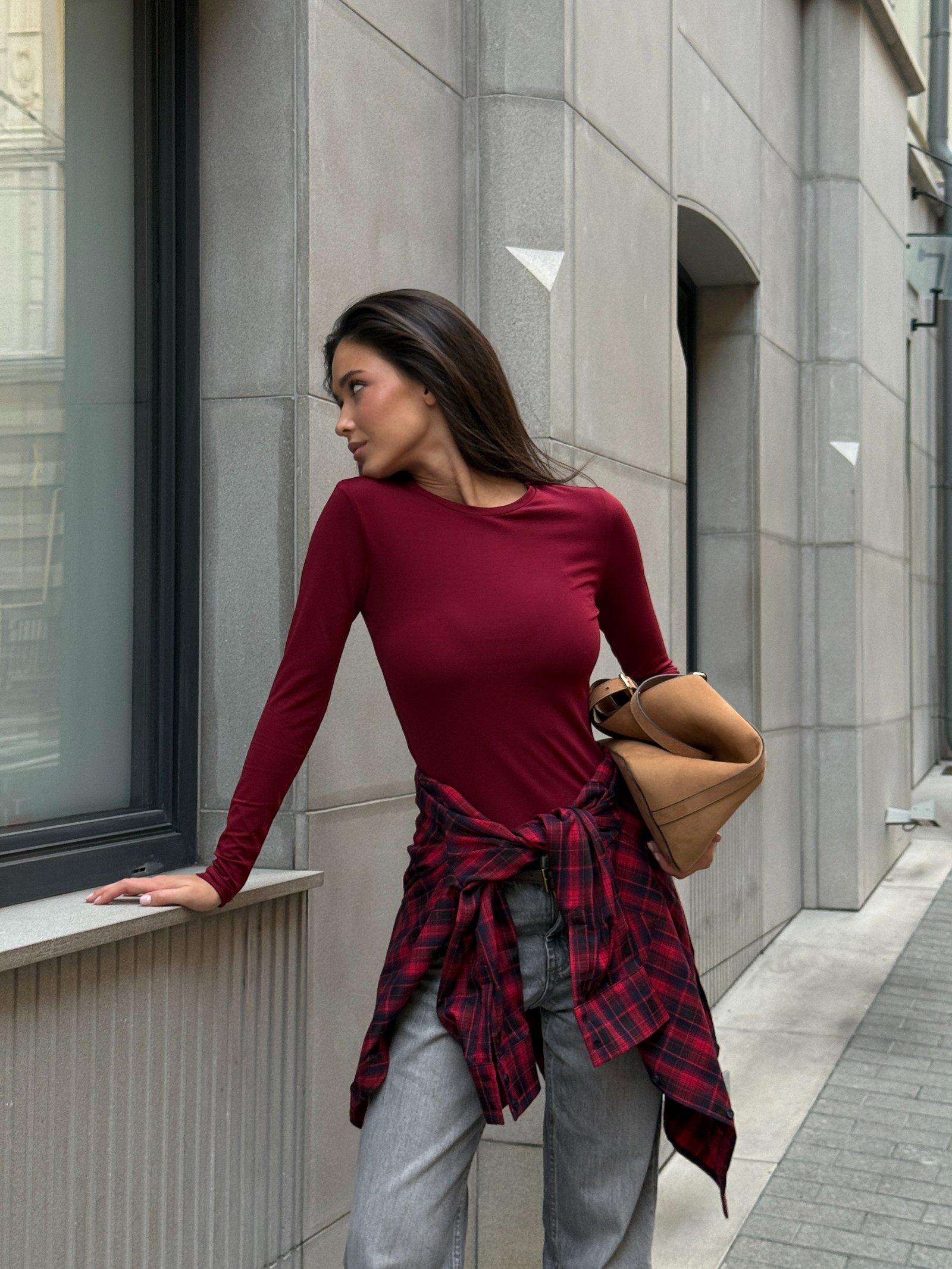 Лонгслів skin Колір: Бордо; Розмір: С