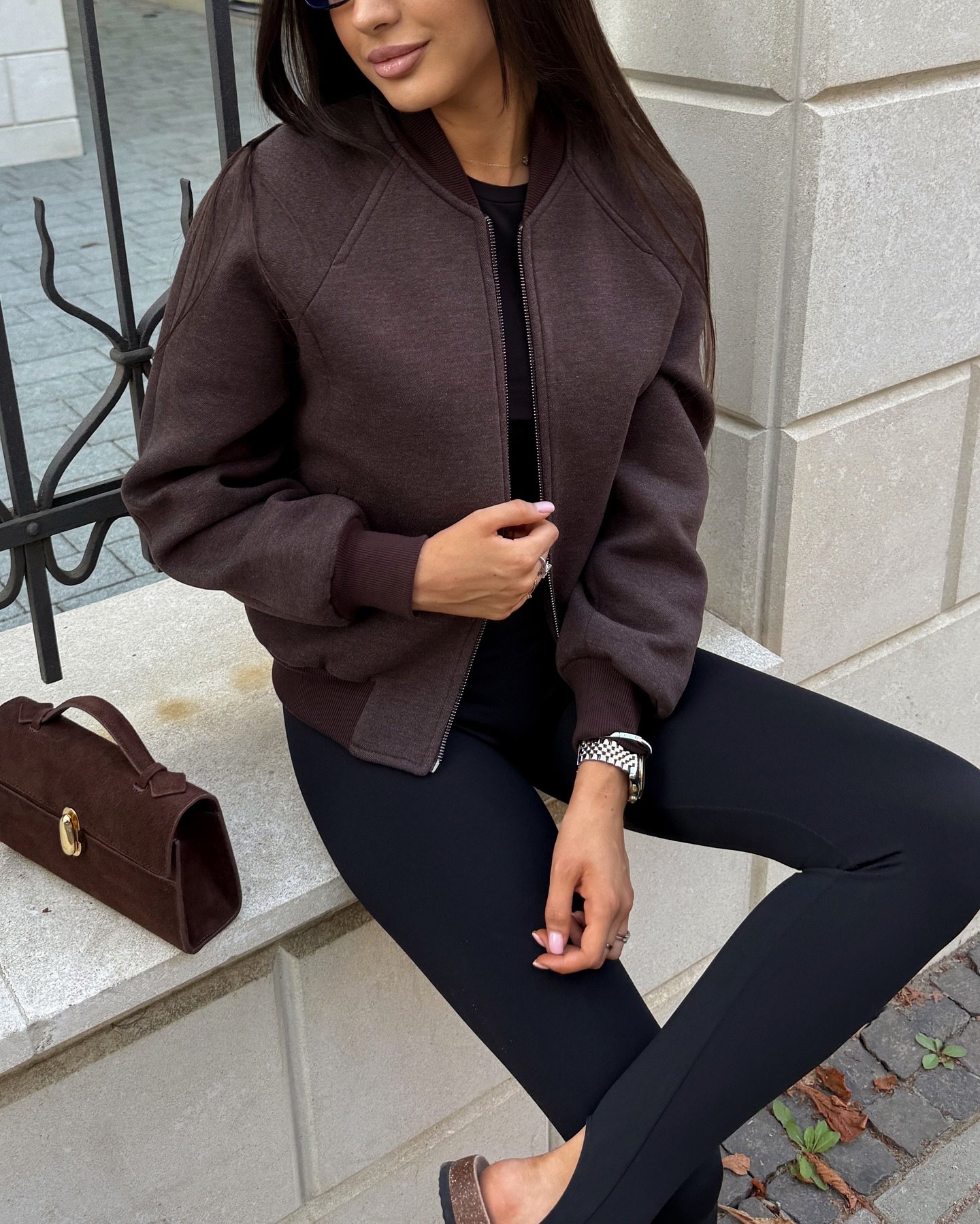 Бомбер реглан