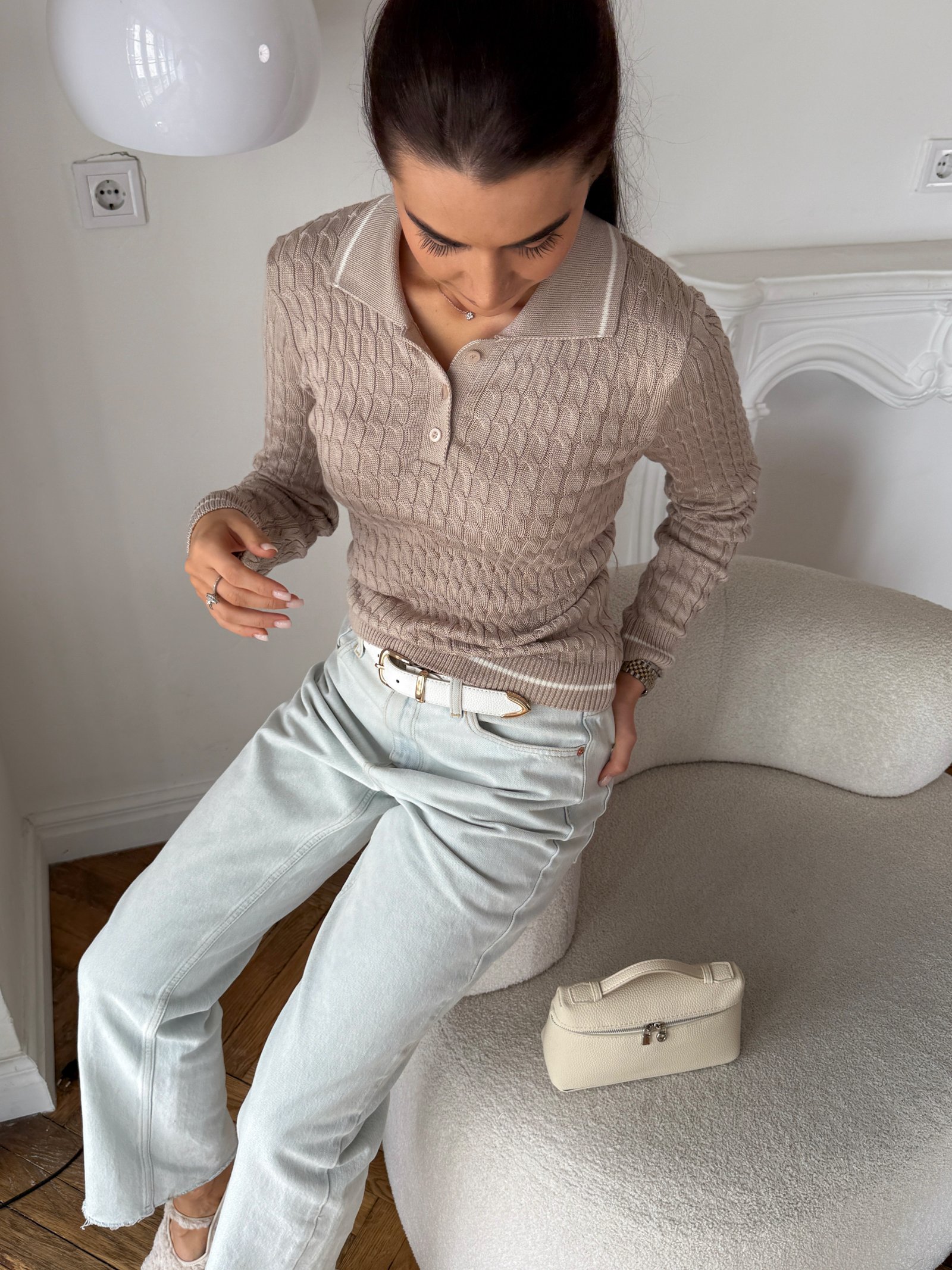 Поло twist рукав Колір: Бежевий; Розмір: ХС