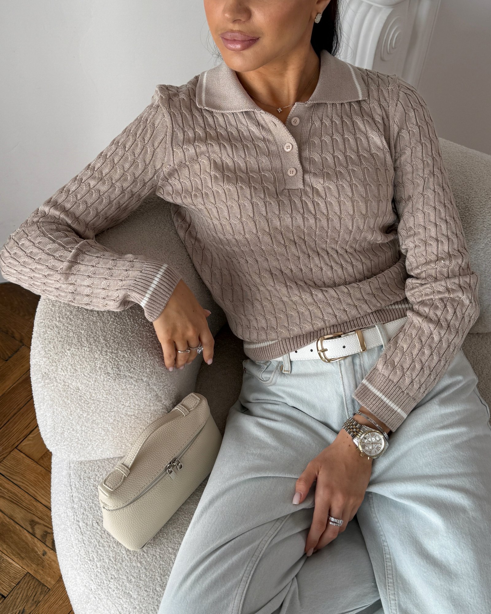 Поло twist рукав Колір: Бежевий; Розмір: М