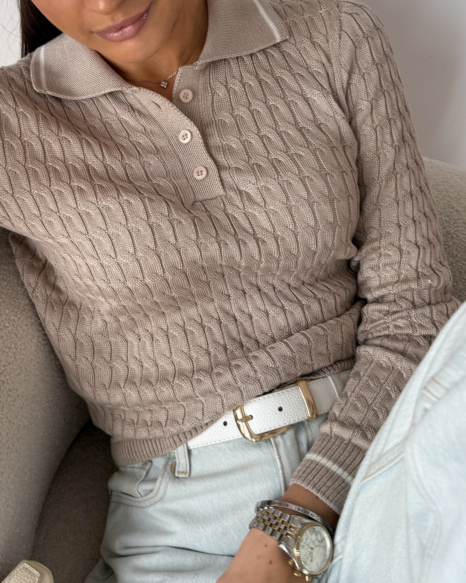 Поло twist рукав Колір: Бежевий; Розмір: М