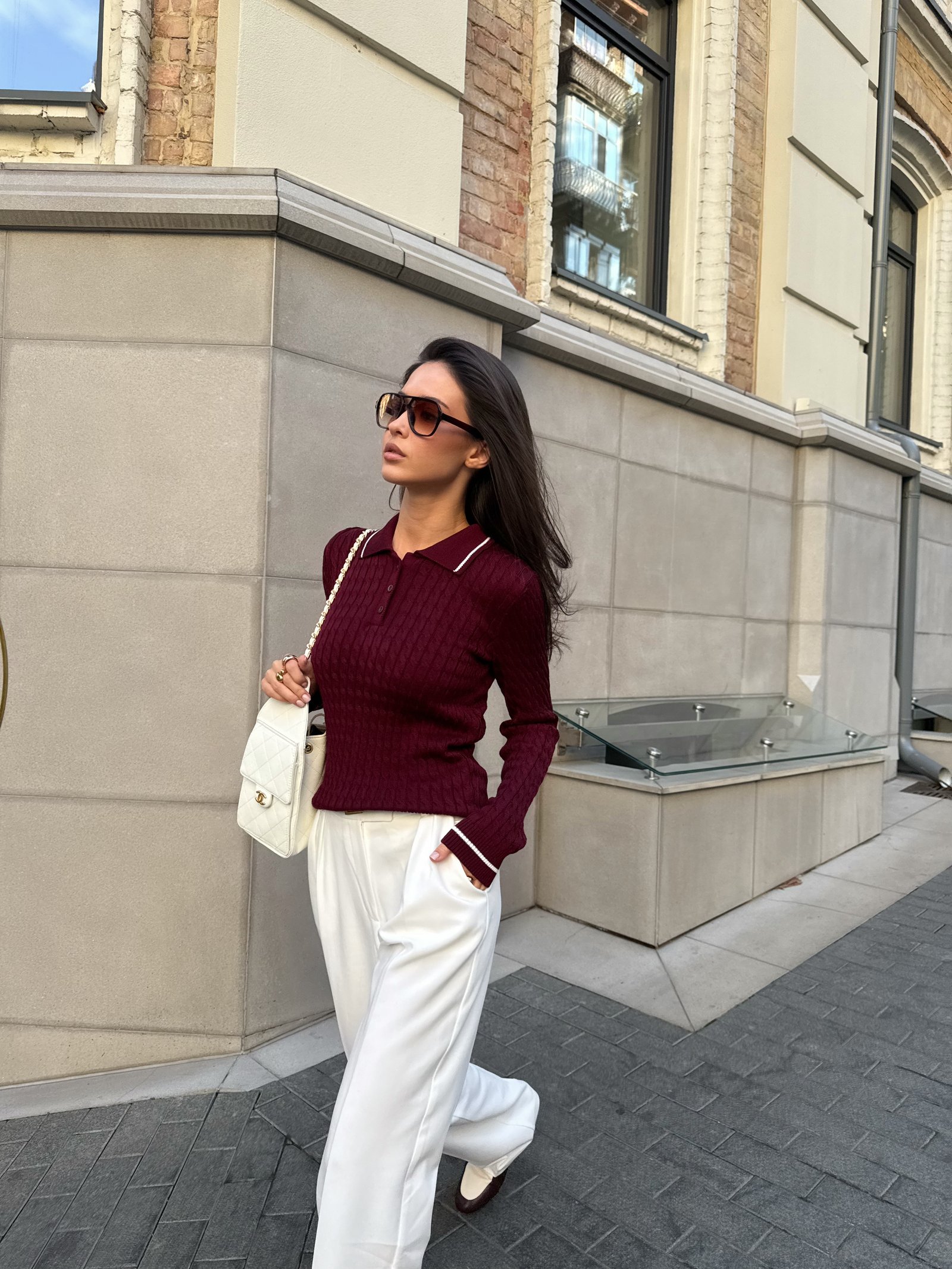 Поло twist рукав Колір: Марсала; Розмір: ХС