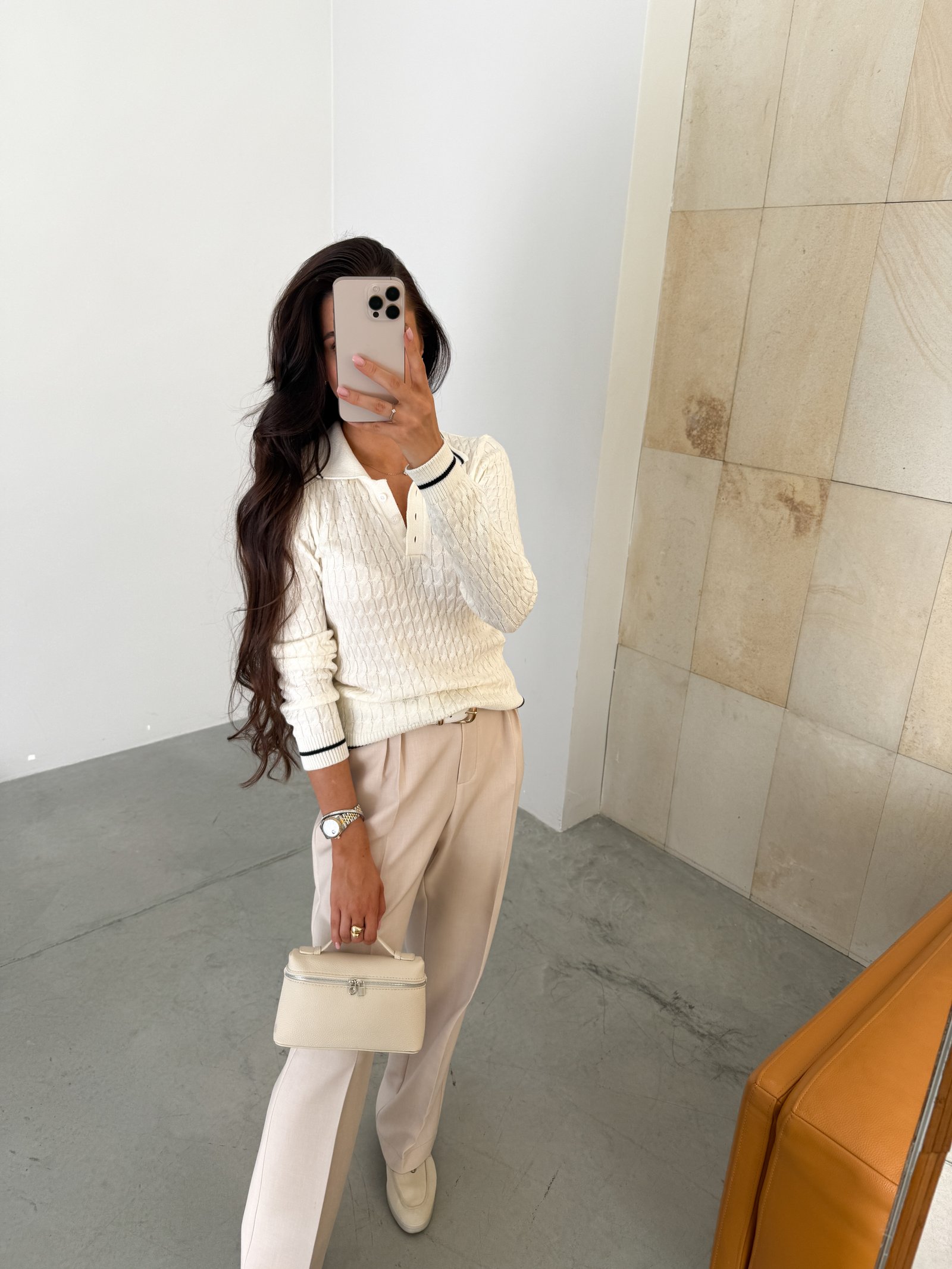 Поло twist рукав Колір: Молочний; Розмір: ХС